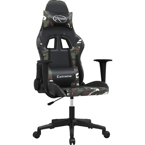 Maison Exclusive - Sedia da Gaming Nero e Mimetico in Similpelle