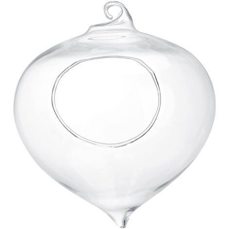 Vaso per piante grasse, vaso in vetro da appendere, decorazione per giardino e casa. (1/5)