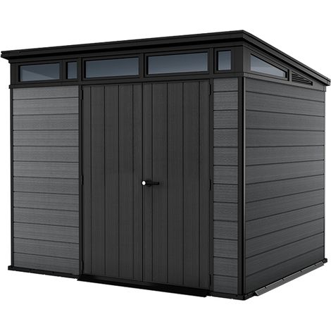 Keter – Abri de jardin résine 5,8 m² – Dimensions 279x218x226 cm – Résistant aux intempéries – Parois en Evotech avec renforts en acier