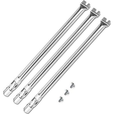Set di 3 tubi bruciatore 62752 per barbecue Weber Genesis, ricambi per Weber Genesis 300 SER con manopole di controllo frontali Genesis E330 E320 E310 S330 S320 CEP330, acciaio 304 (1/5)