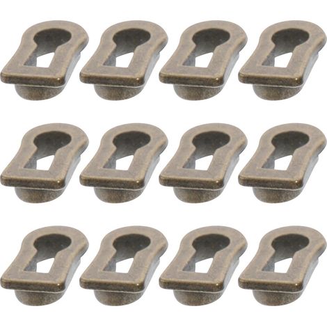 Lot de 12 plaques recouvrement ovales en métal vintage pour (1/5)