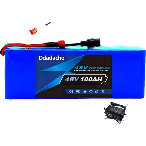 Pack de batterie lithium-ion, capacité de 100000mAh, compatibilité 48V, XT30 JST 54.6V Char (1/2)
