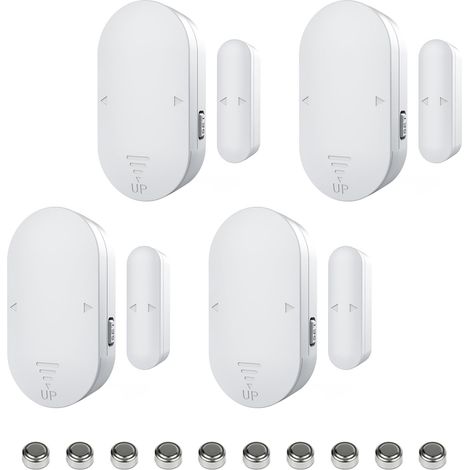 4-teiliger Tür- und Fensteralarm, 130 dB, kabelloser Magnetsensor, 5 Alarmmodi für die Sicherheit zu Hause, Kinder – Einbruchschutz, Diebstahlschutz, Einbruchmelder, Sirene mit Batterien (1/5)