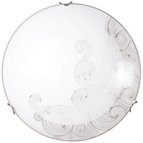 Applique ronde verre blanc chromé 2xE27 Kaja K-3713