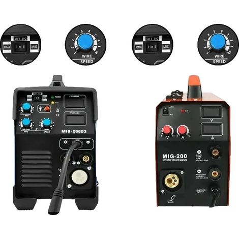 Saldatura, Tensione 220V ±15%, Corrente di uscita 20-200 A, Ciclo di lavoro 60%, Efficienza 85%, Adatto per leghe e acciaio dolce (1/5)