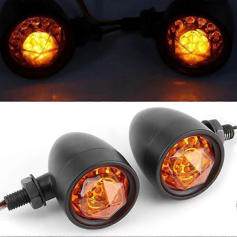Stück LED-Blinker für Motorräder, Kurvenlicht, Richtungsanzeiger, 10-mm-Befestigungsschraubengewinde