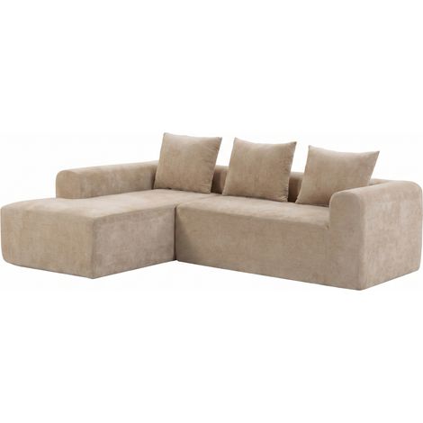 Sofá, confortable, 242 x 178 x 83 cm, beige (1/5)