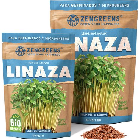 Semillas para germinar eco Lino 200 g brotes y microgreens (1/5)