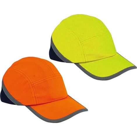 BERRETTO ANTIURTO CON VISIERA in poliestere - colore giallo