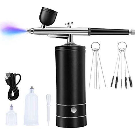Kit AéRographe Compresseur Sans Fil Rechargeable, 30PSI, Portable, Ensemble (1/5)
