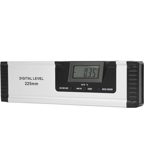 Niveau numérique 225 mm, règle horizontale de haute précision en alliage d'aluminium avec aimantation (sans laser). (1/5)
