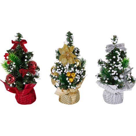 3-pack Christmas Ornaments Mini Desktop Christmas Tree 20cm High (1/5)