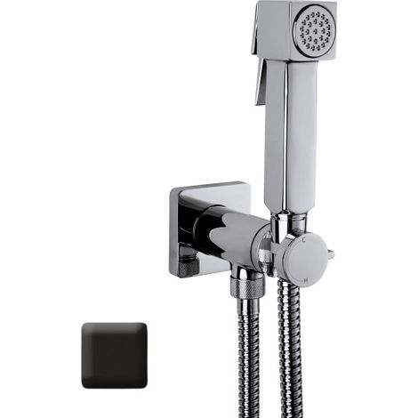 Ensemble mitigeur progressif avec flexible et douchette CUBE-BRASS noir mat - BOSSINI E38003073 (1/2)