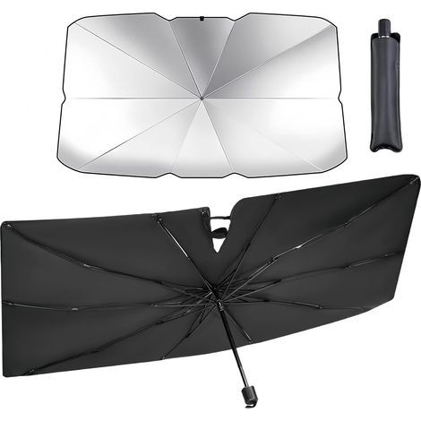 Pare-soleil pliable pour voiture 140 x 79 cm - Pare-soleil pour voiture, protection UV à 99 %, isolation thermique optimale (1/5)
