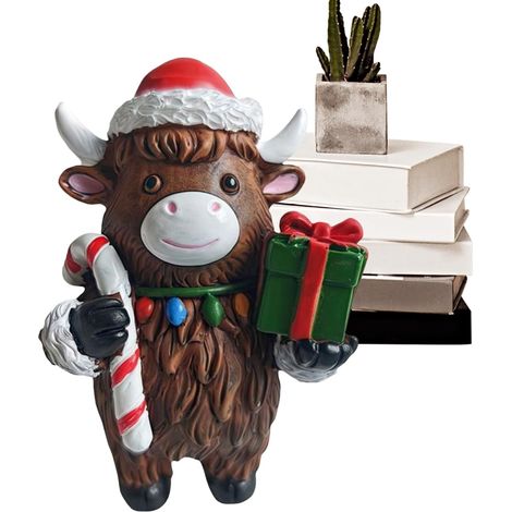 Hochlandrind Figur Hochlandrinder Weihnachtsfigur Harz