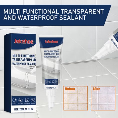Multifunktionales Anti-Schimmel- und wasserabweisendes Dichtmittel für den Haushalt, zur Reinigung von Wänden, Böden und Fliesenfugen, zur Fleckenentfernung und Abdichtung – 120 ml -- DE (1/5)