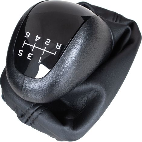 Pommeau de levier de vitesses noir + soufflet de boîte 6 vitesses pour Mercedes Classe C W203 (2000-2007) (1/5)