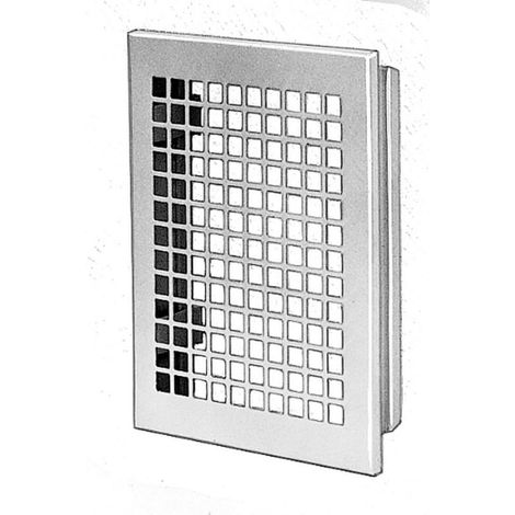 UPMANN grille de ventilation en tôle d'acier 10x10cm cadre d'installation/FD/RAL9016 - 56252