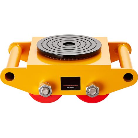 Mophorn Machinery Skate Dolly 13,200 LBS/6T Heavy Duty Carbon Steel Moving Skate 4 PU Wheels 360° Rotation NonSlip Cap for Warehouse Workshop Factory (1/5)