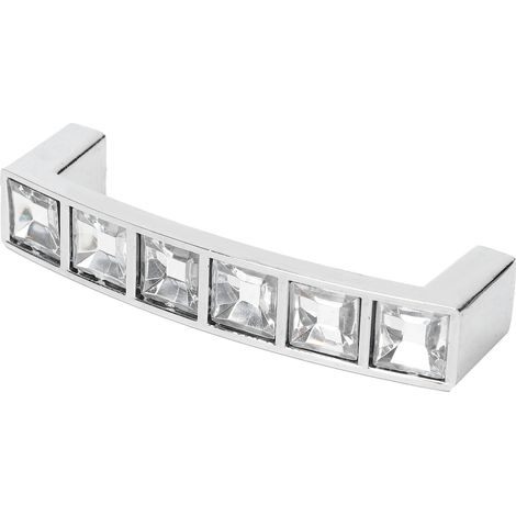 Poignée tiroir diamant double trou moderne cristal porte armoire tirage simple (1/5)