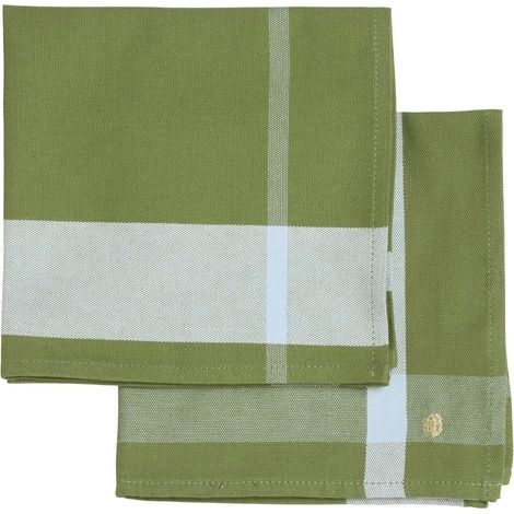 Lot de 2 serviettes de table en coton biologique doux pour repas et pique-nique - PANGIVO