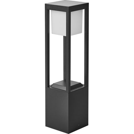 Lampe de Jardin LED 60 cm Allée Poteau Solaire Noir Loon (1/5)
