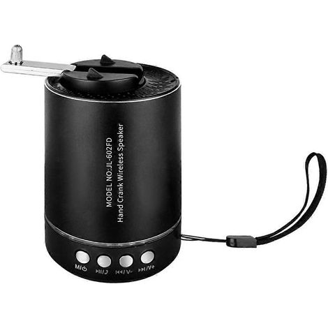 Bluetooth-Lautsprecher mit Handkurbel für Outdoor-Camping (schwarz) (1/5)