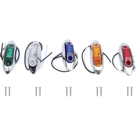 Stück LED-Seitenmarkierungsleuchten in Rot, Gelb, Weiß, Blau und Grün – Hochleistungs-LED-Anzeigeleuchten für Yachten
