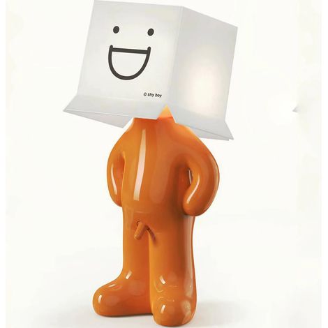 Lampe de bureau créative à prise USB (orange) pour garçons joueurs, avec design plissé, lampe de lecture LED plissée unique (1/3)