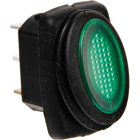 Micro interruttore impermeabile con spia a Led - 12/24V - Verde (1/3)