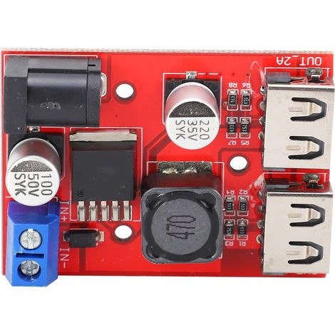 Module de conversion Buck 9V/12V/36V vers 5V réglable, alimentation stabilisée 3A pour chargeur voiture et projets électroniques (1/5)