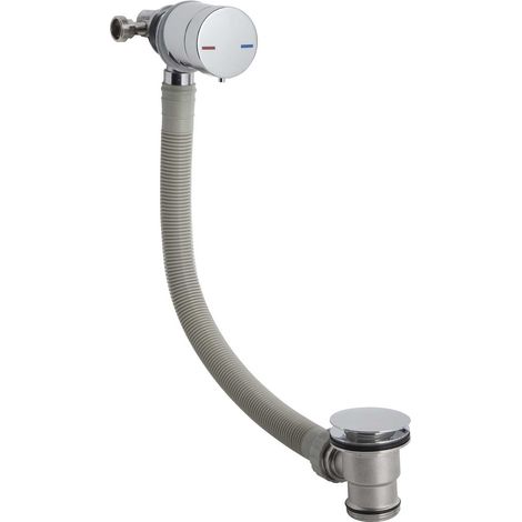 Hudson Reed Minimalist Freeflow Bath Filler and Pop Up Waste with Single Lever - Chrome (1/5)
