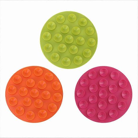 Set de table double face à ventouses pour enfants, tapis de table antidérapant pour fixer la vaisselle, tapis de table pour bébé, lot de 3 (1/5)