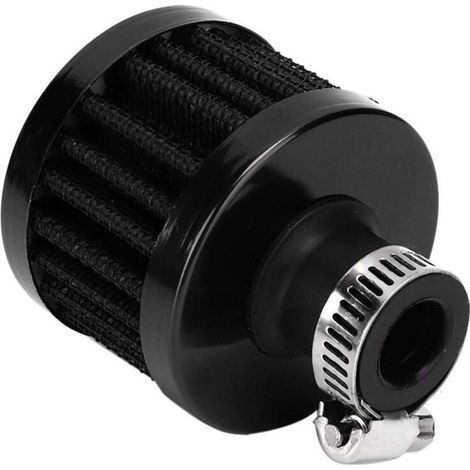 Filtre à air pour mini voiture, filtre d'admission d'air, filtre de reniflard de carter moteur, filtre de couvercle de soupape universel 25 mm (noir)