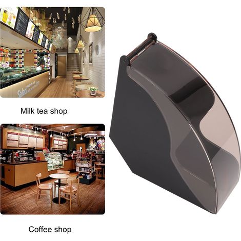 Staubdichte Kaffeefilterbox aus Kunststoff mit Deckel, Filterbox für Filterkaffee, Filterhalter, Filteraufbewahrungsbox, schwarz (1/5)