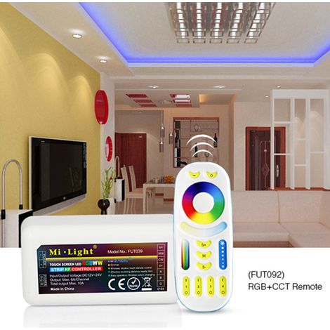 Milight RGBWW remote control, RGBWW controller set with RGB + CCT warm/cool white
