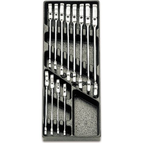 Chiavi a cricchetto poligonali snodate con termoformato rigido beta t46 (1/3)