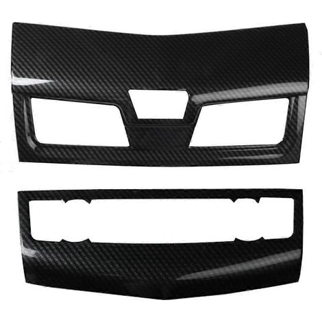 Garniture décorative en fibre de carbone pour grille d'aération centrale de tableau de bord/console de climatisation Nissan Altima Teana 2013-2017 (1/5)