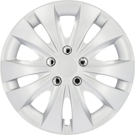 Cartrend Radzierblenden Storm 40 cm (16 Zoll) silber 4 Stück Radzierblenden