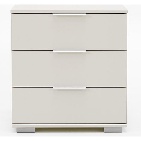 Table de chevet enfant de 3 tiroirs coloris blanc - Dim : L.52 x H.58 x P.38 cm - PEGANE -