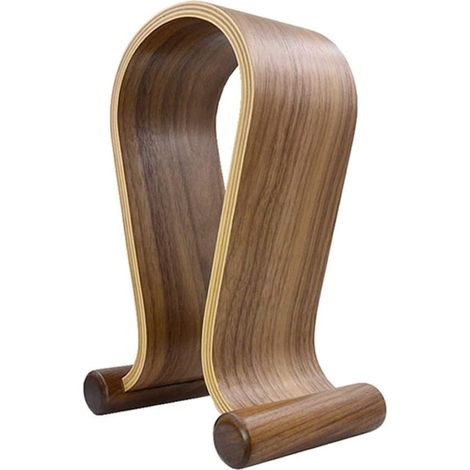 Support en bois pour casque audio, compatible avec les casques gaming, les casques DJ de studio et les casques de bureau. (1/5)