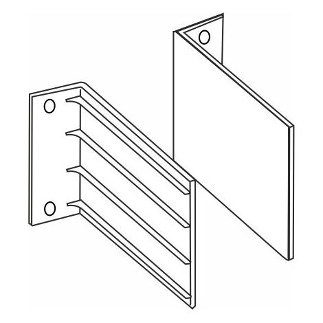 Regiplast CE714 Equerres de Fixation Murale (x2) p/reservoir cesame ce70 / ce2570 / ce3070/ ce3070u /ce2571/ce3071/ce2572/ce3072, Blanc