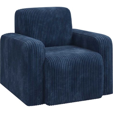 Sillón Azul marino pana vidaXL (1/5)