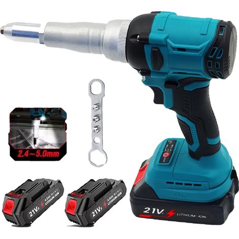 Remachadora automática inalámbrica con 2 baterías. (1/2)