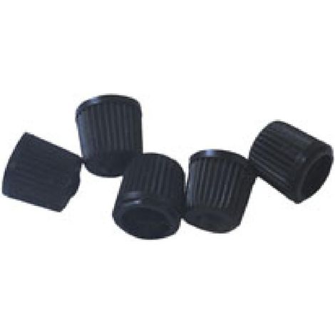5 Bouchons de valve - couleur noire