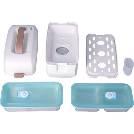 Elektrische Lunchbox aus Edelstahl, Schnellkochfunktion, doppelwandig, ideal für Büro, Schule und Reisen, EU-Stecker 220 V (1/5)