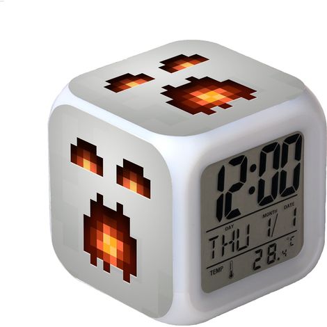 Digitaler Multifunktionswecker Minecraft-Wecker LED-Edition