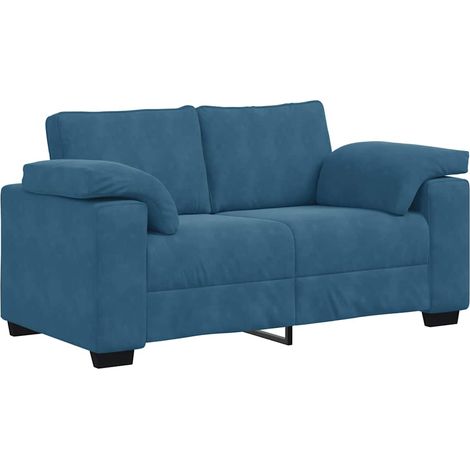 vidaXL Divano Divanetto Blu 160x77x82 cm in Velluto (1/5)