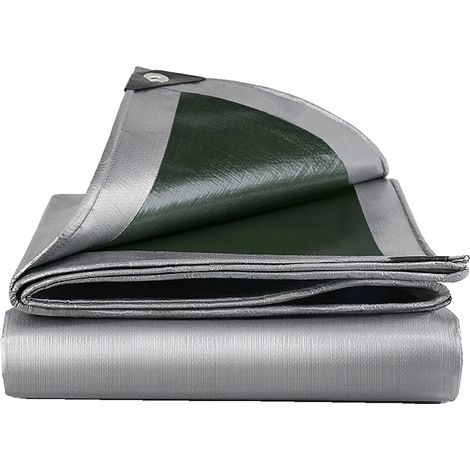 Bâche de protection, imperméable, résistante aux UV, Vert, W4 x L6M (1/2)