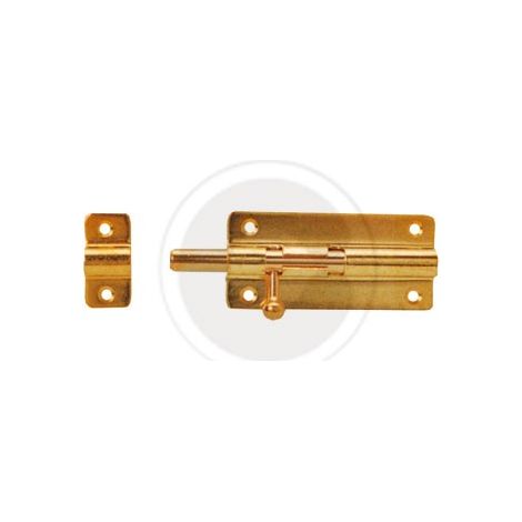 Imof catenacciolo piatto ottone lucido 100 mm catenaccio porte porta (1/2)